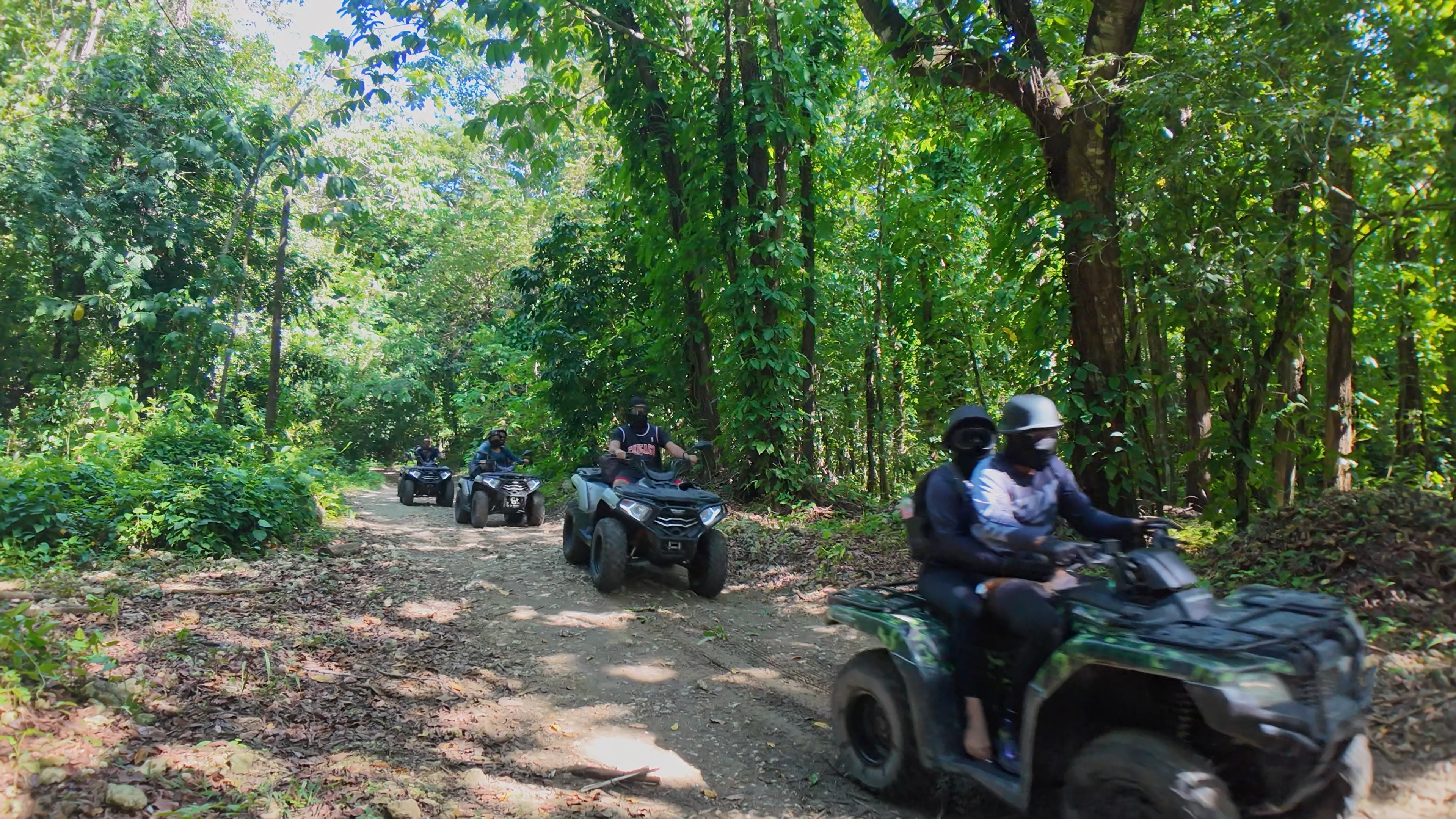 Black ATV Four Wheel vehicle for off-road adventures